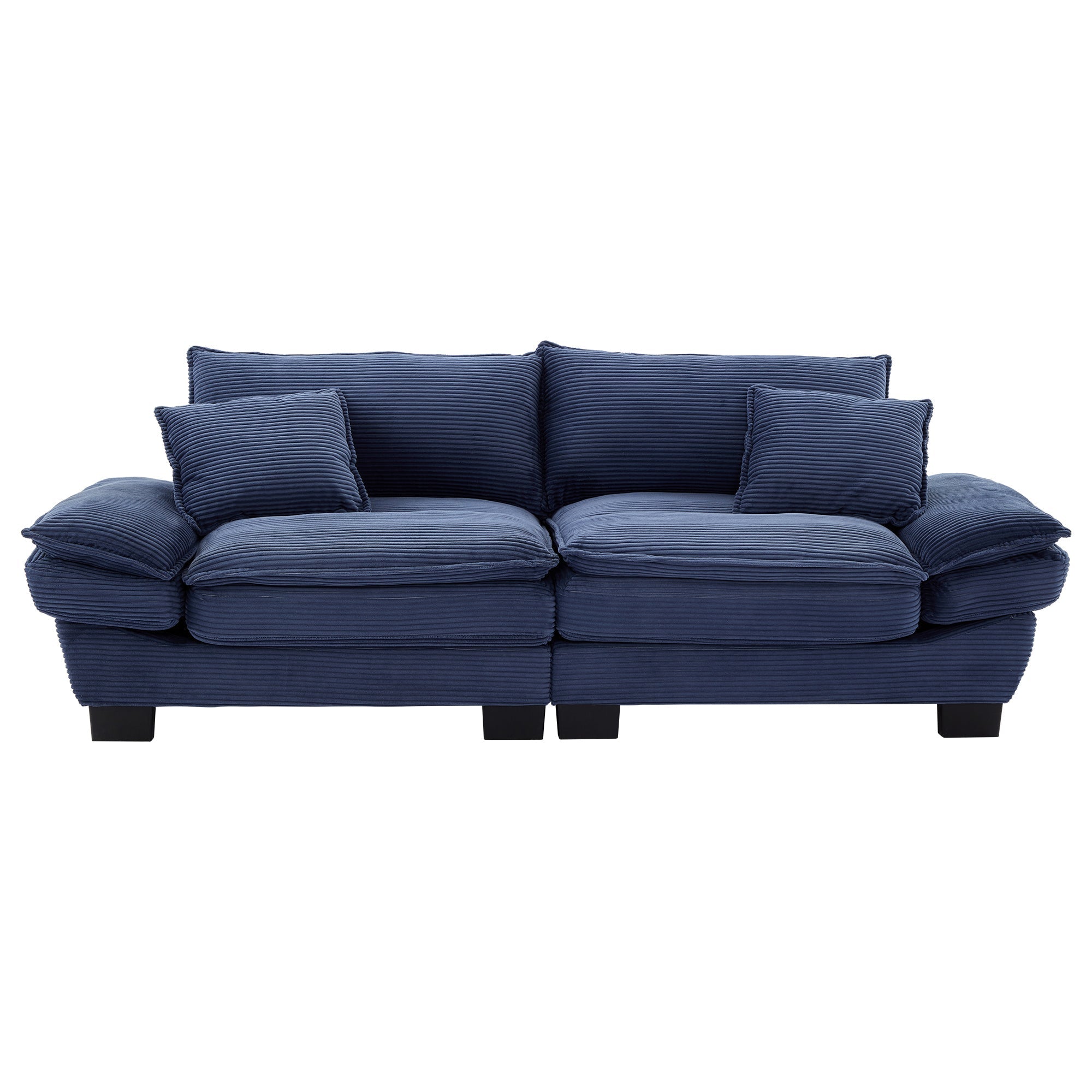 Corduroy Sofa Sleeper Couch Loveseat Sofa with Pillows (W676P184142) - Direct Wicker