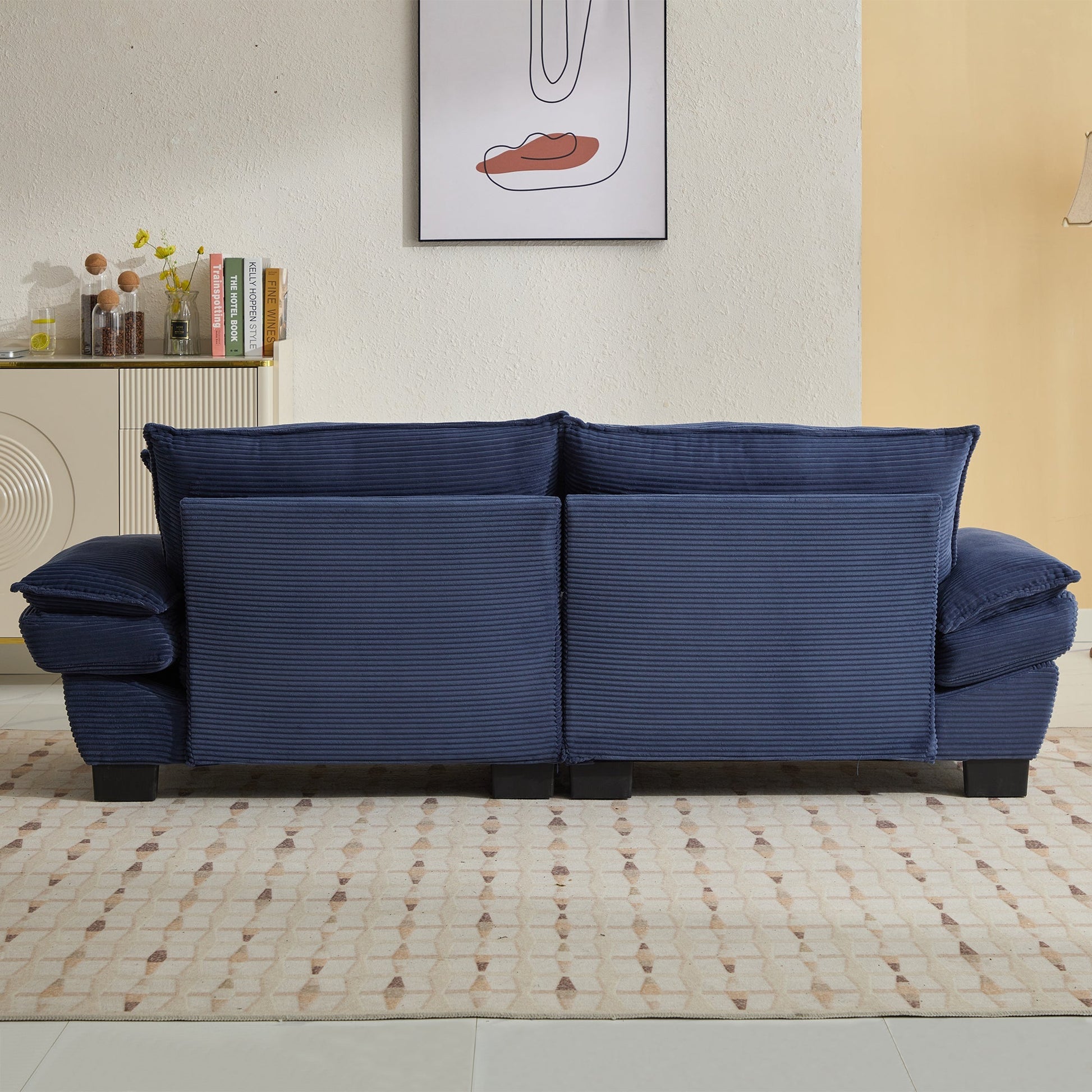Corduroy Sofa Sleeper Couch Loveseat Sofa with Pillows (W676P184142) - Direct Wicker
