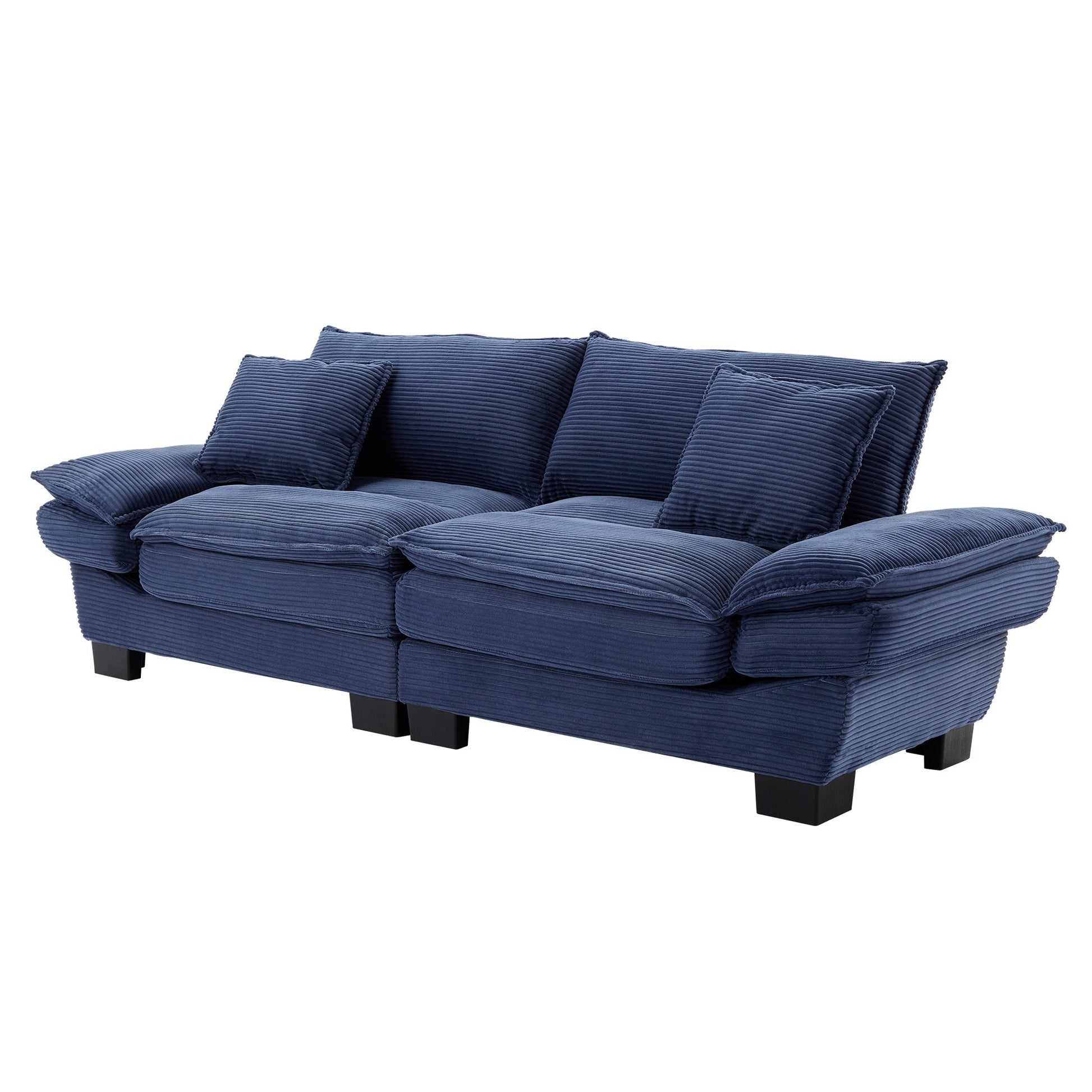 Corduroy Sofa Sleeper Couch Loveseat Sofa with Pillows (W676P184142) - Direct Wicker