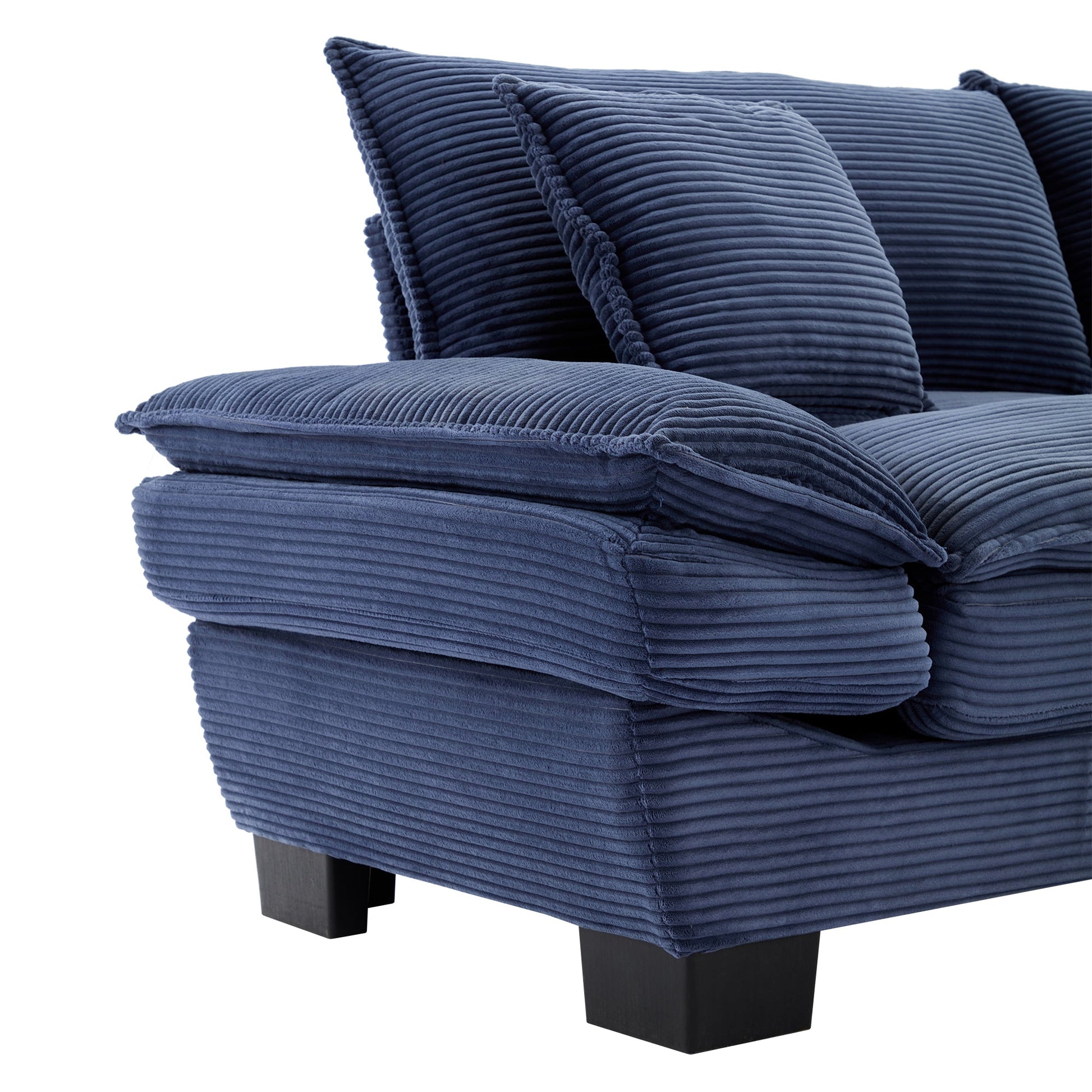 Corduroy Sofa Sleeper Couch Loveseat Sofa with Pillows (W676P184142) - Direct Wicker