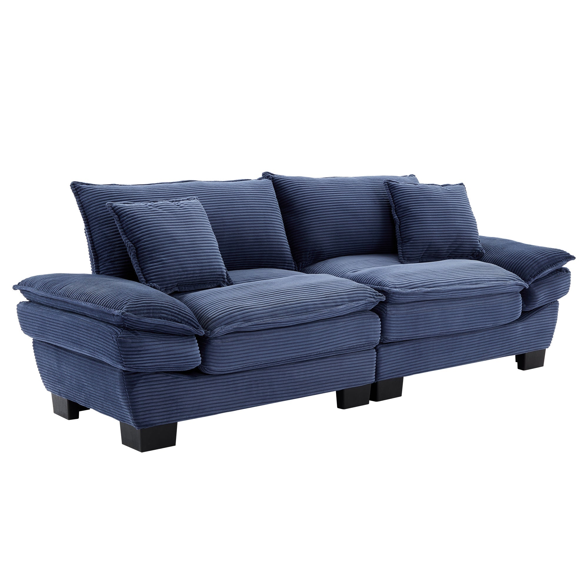Corduroy Sofa Sleeper Couch Loveseat Sofa with Pillows (W676P184142) - Direct Wicker