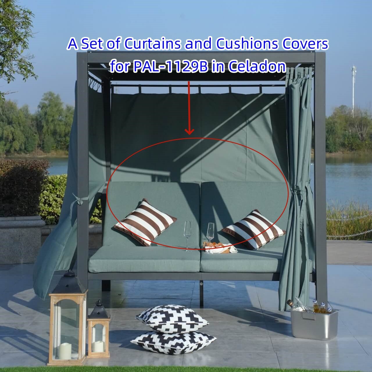 Cushion Covers and Curtains for PAL - 1129B - Direct Wicker