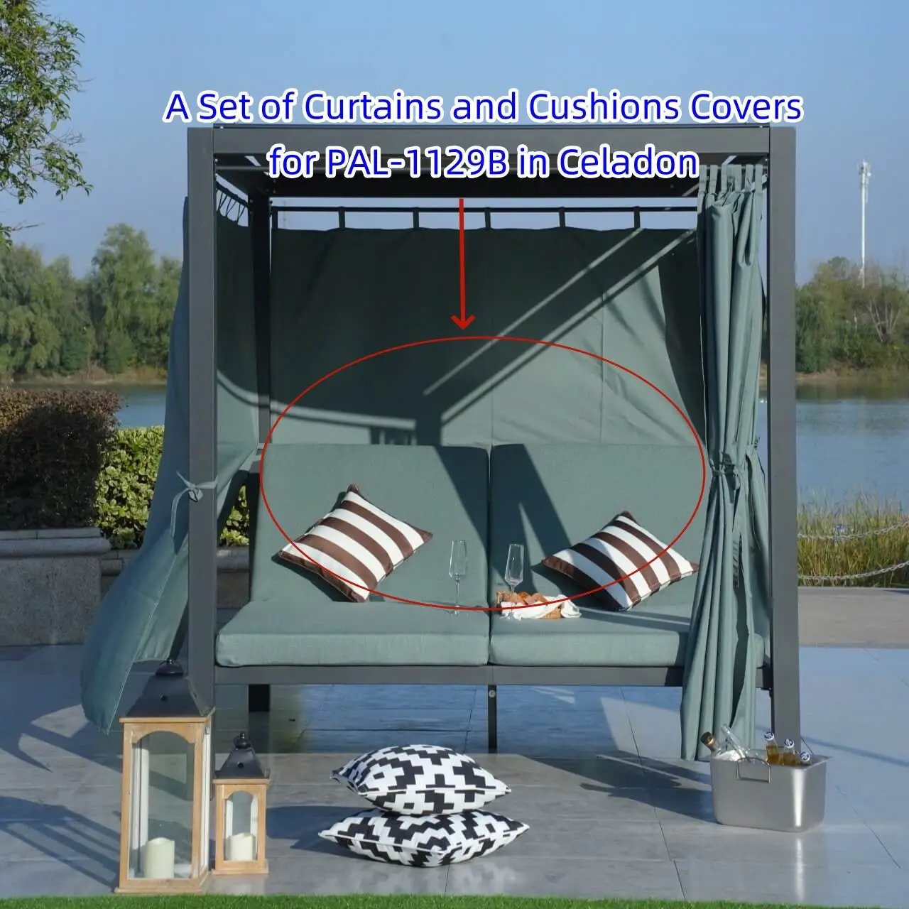 Cushion Covers and Curtains for PAL - 1129B - Direct Wicker
