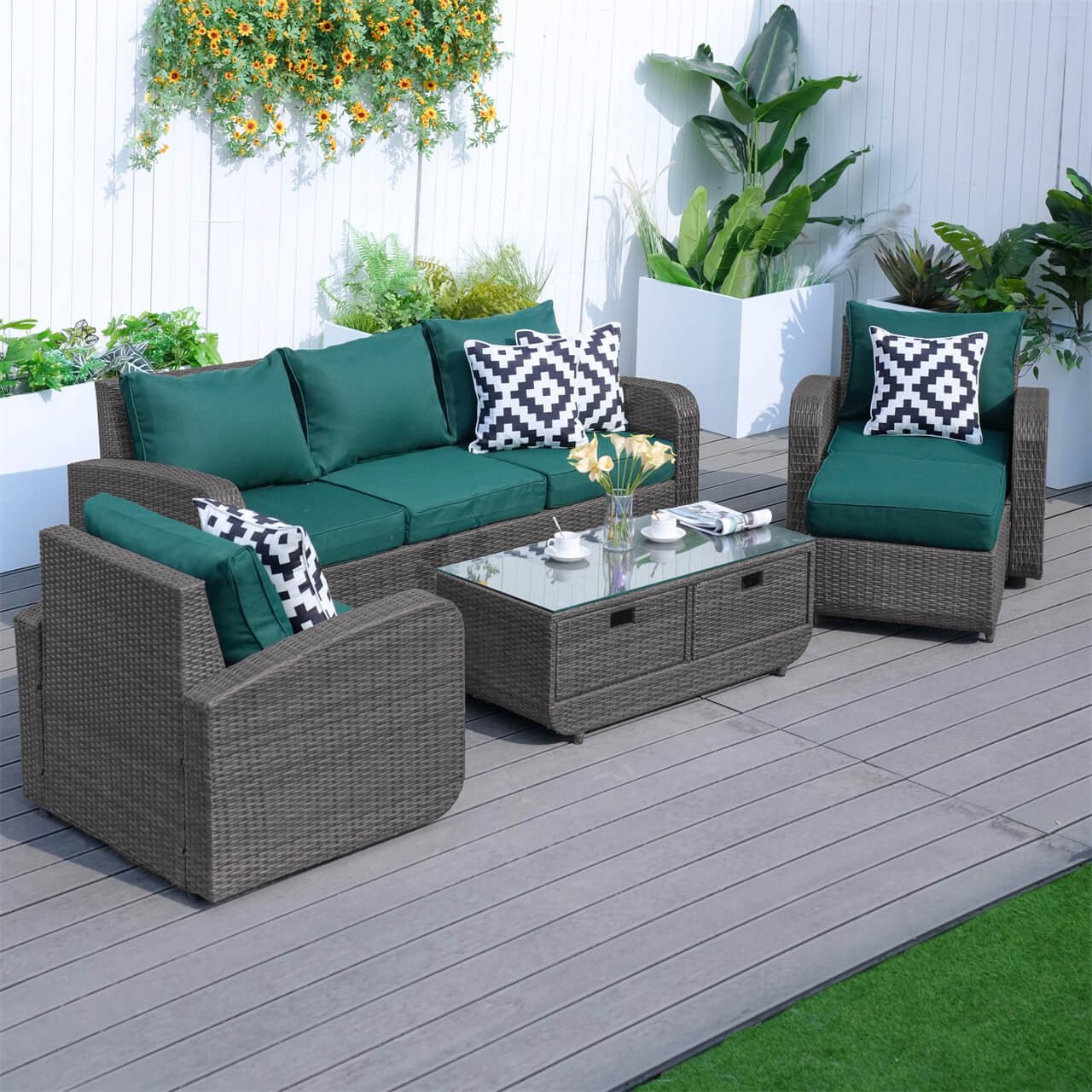 Cushion Covers for Outdoor Conversation Sofa Set (PAS - 1515 - Cushion Covers) - Direct Wicker