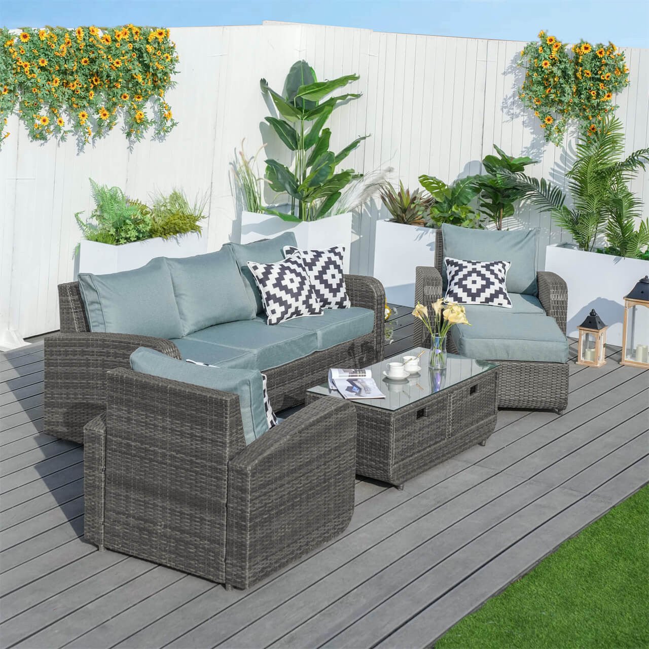Cushion Covers for Outdoor Conversation Sofa Set (PAS - 1515 - Cushion Covers) - Direct Wicker