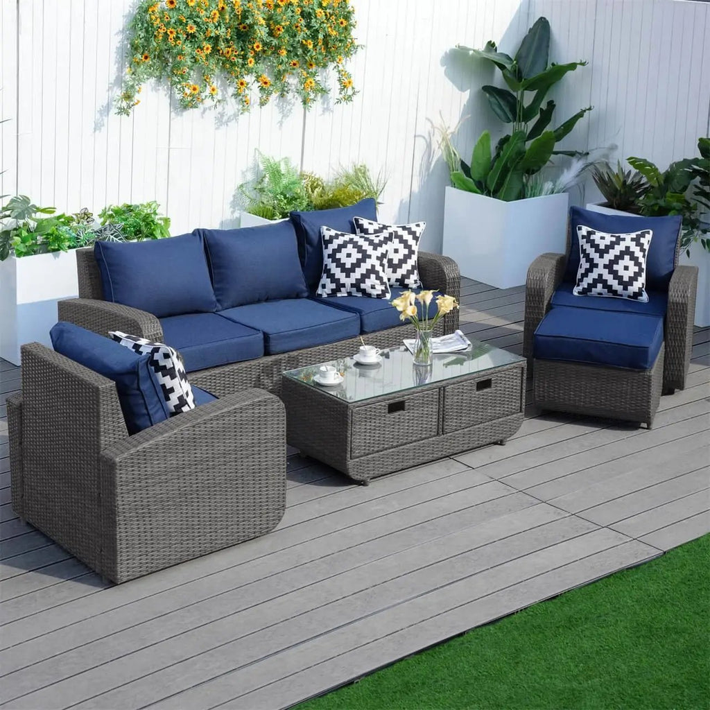 Cushion Covers for Outdoor Conversation Sofa Set (PAS - 1515 - Cushion Covers) - Direct Wicker