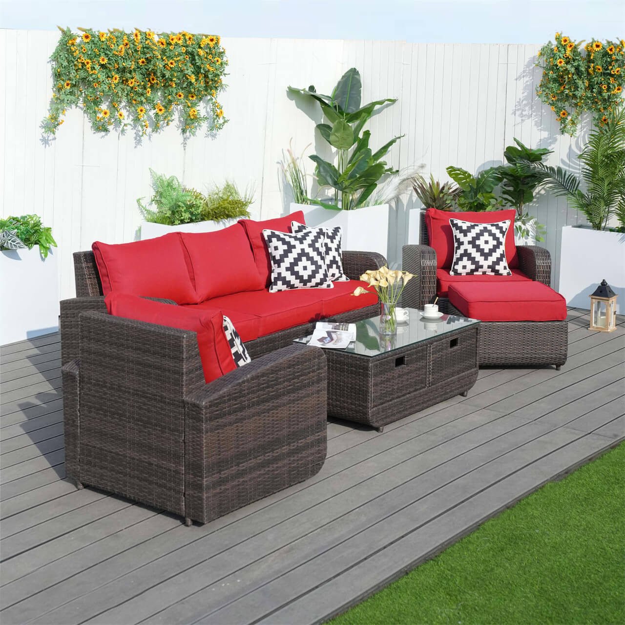 Cushion Covers for Outdoor Conversation Sofa Set (PAS - 1515 - Cushion Covers) - Direct Wicker