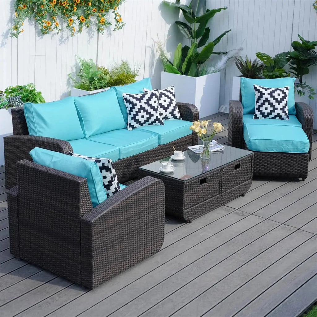 Cushion Covers for Outdoor Conversation Sofa Set (PAS - 1515 - Cushion Covers) - Direct Wicker
