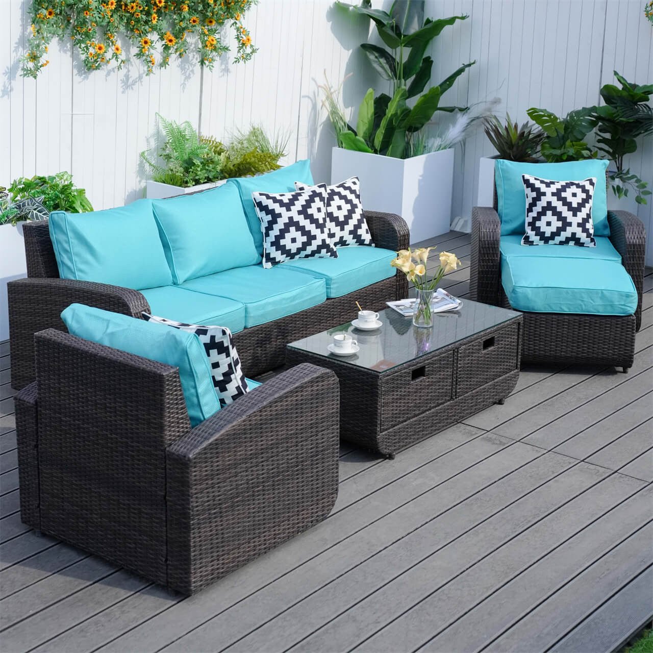 Cushion Covers for Outdoor Conversation Sofa Set (PAS - 1515 - Cushion Covers) - Direct Wicker