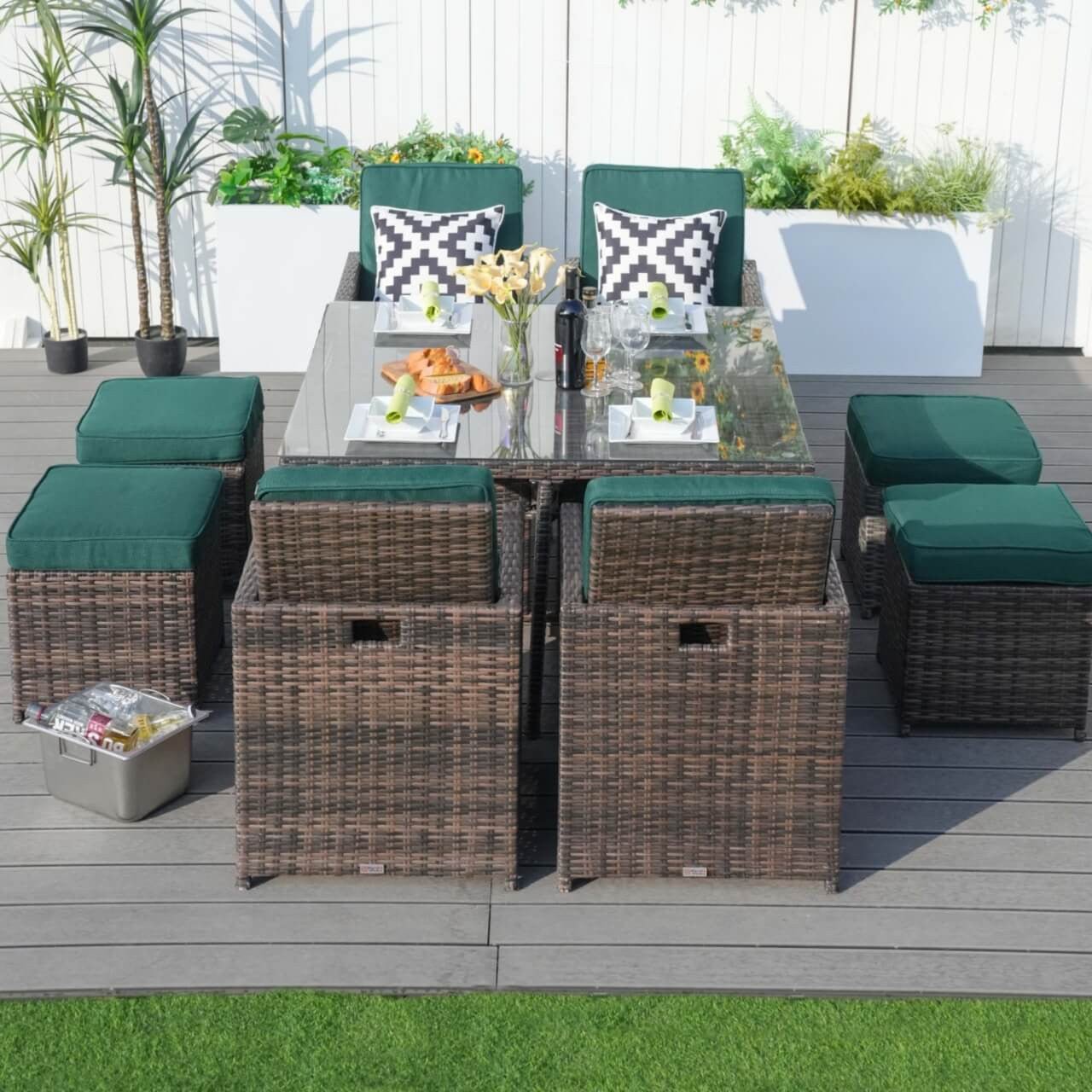 Cushion Covers for Patio Dining Set (PAD - 3233B - Cushion - Covers) - Direct Wicker