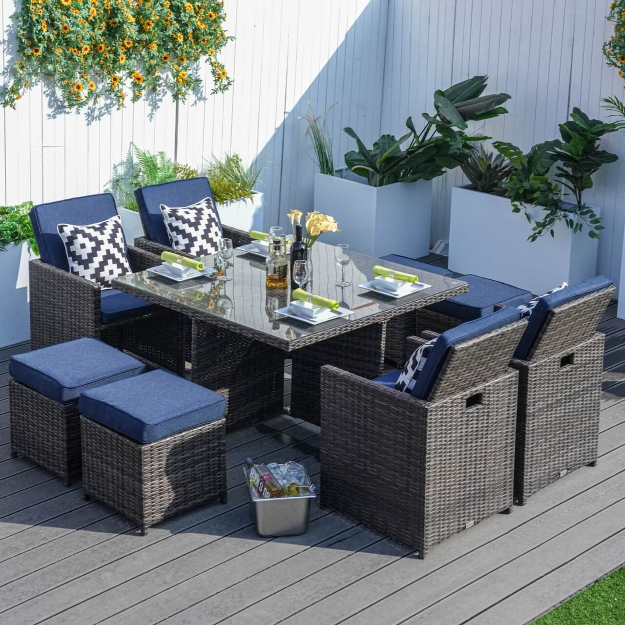 Cushion Covers for Patio Dining Set (PAD - 3233B - Cushion - Covers) - Direct Wicker