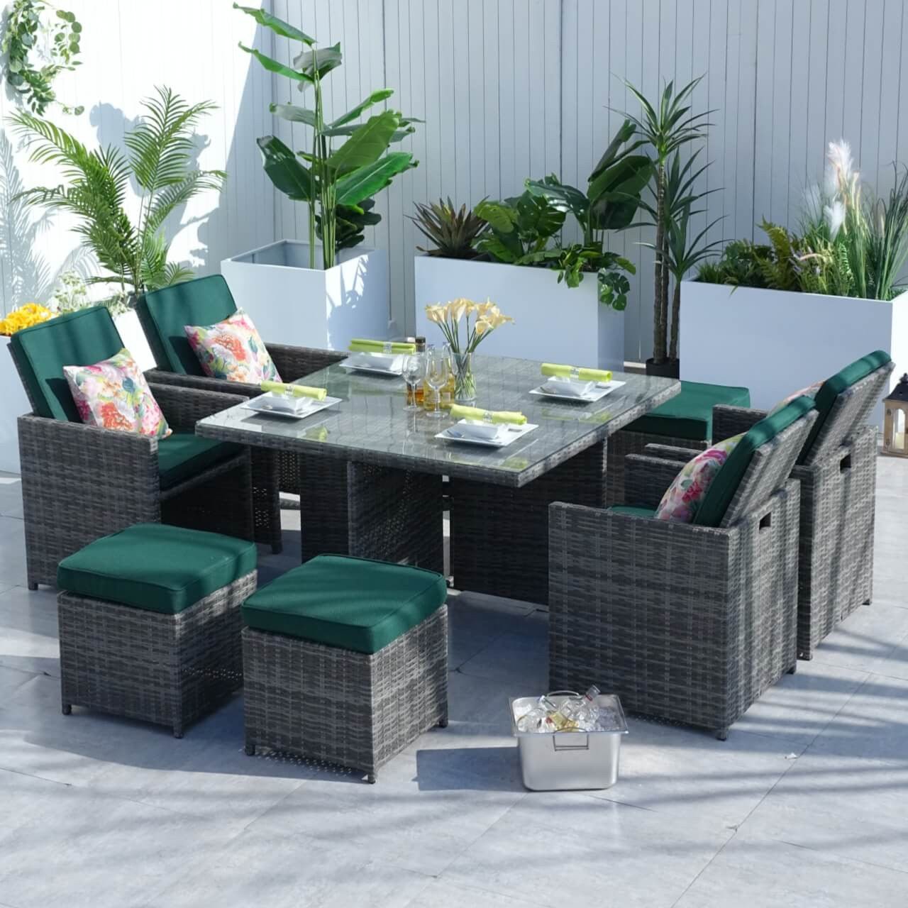 Cushion Covers for Patio Dining Set (PAD - 3233B - Cushion - Covers) - Direct Wicker