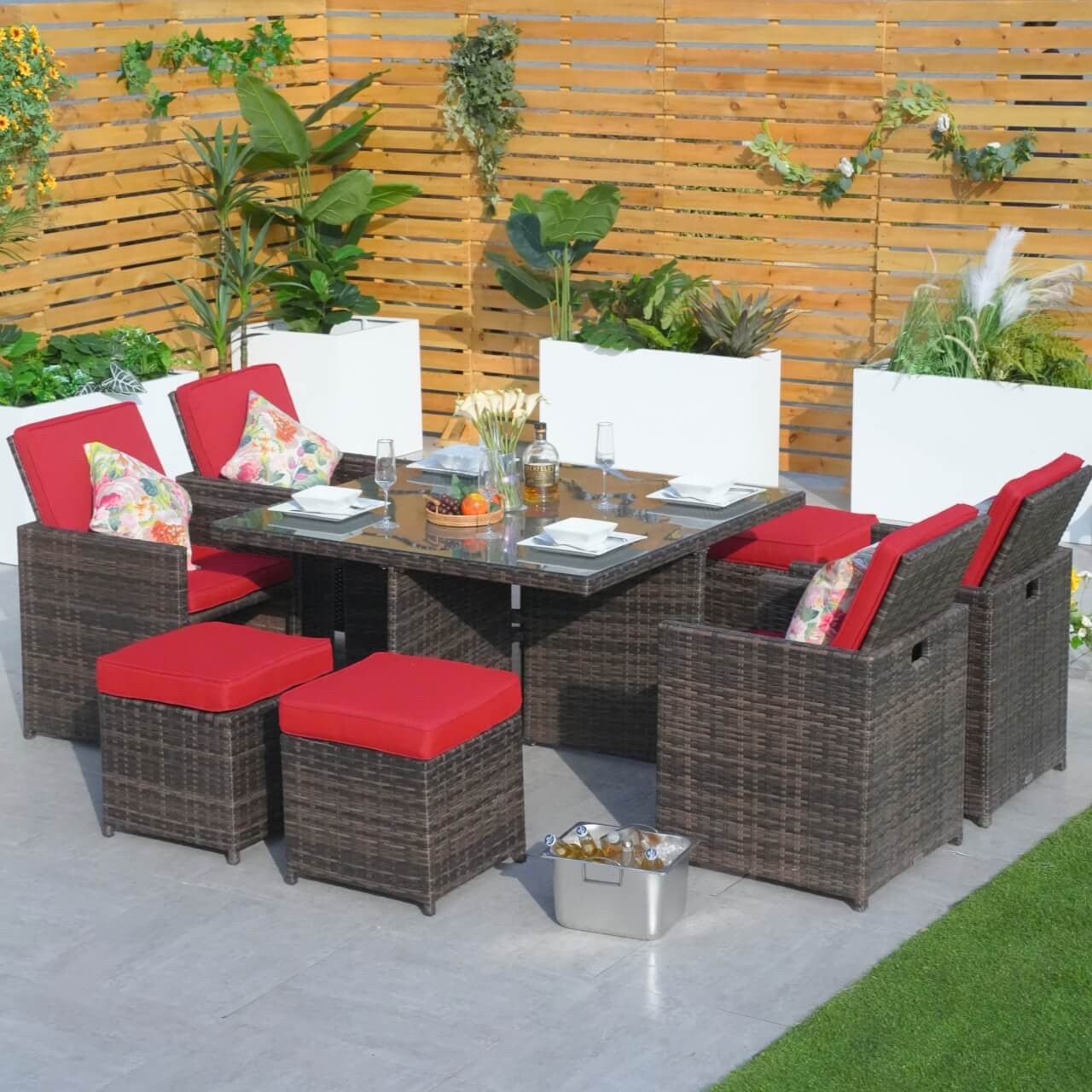Cushion Covers for Patio Dining Set (PAD - 3233B - Cushion - Covers) - Direct Wicker