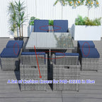 Cushion Covers for Patio Dining Set (PAD - 3233B - Cushion - Covers) - Direct Wicker