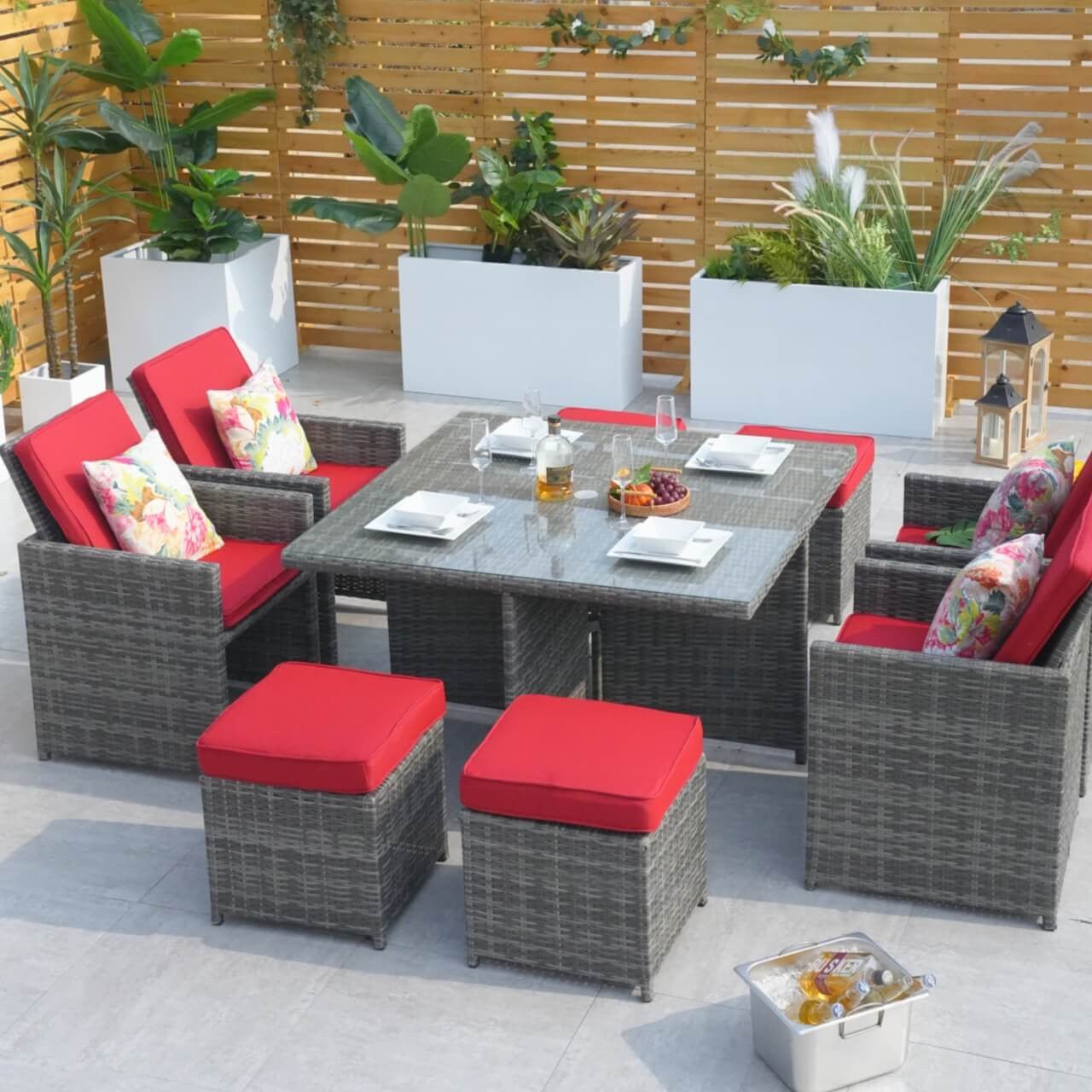 Cushion Covers for Patio Dining Set (PAD - 3233B - Cushion - Covers) - Direct Wicker