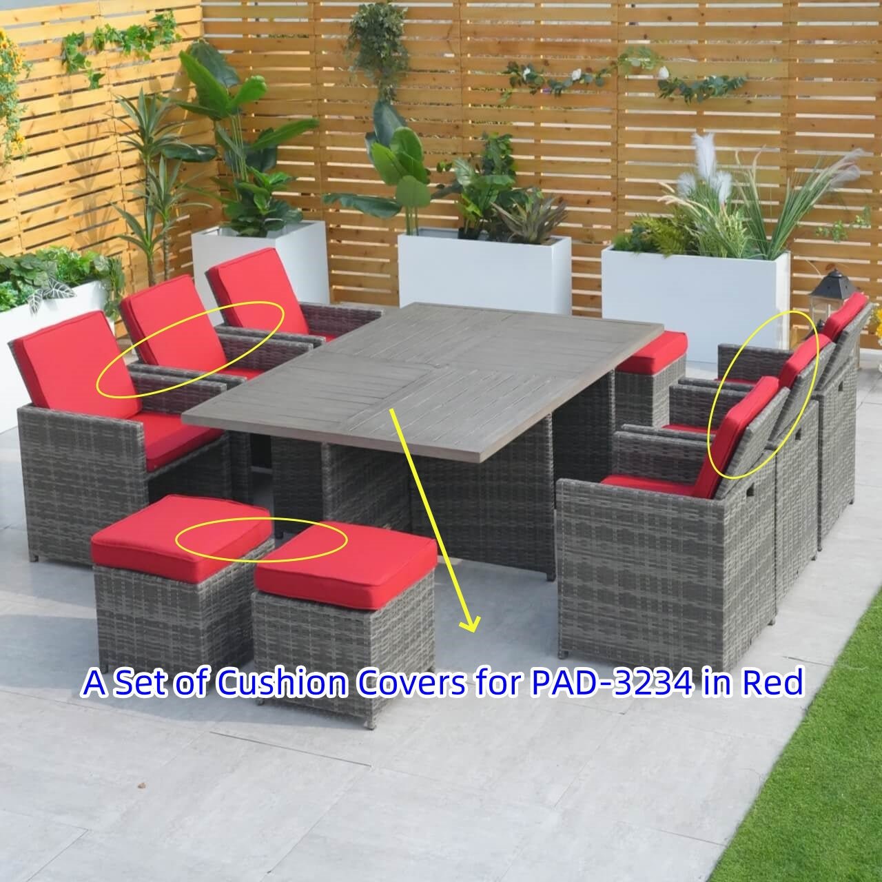 Cushion Covers for Whole Set of PAD - 3234 - Direct Wicker