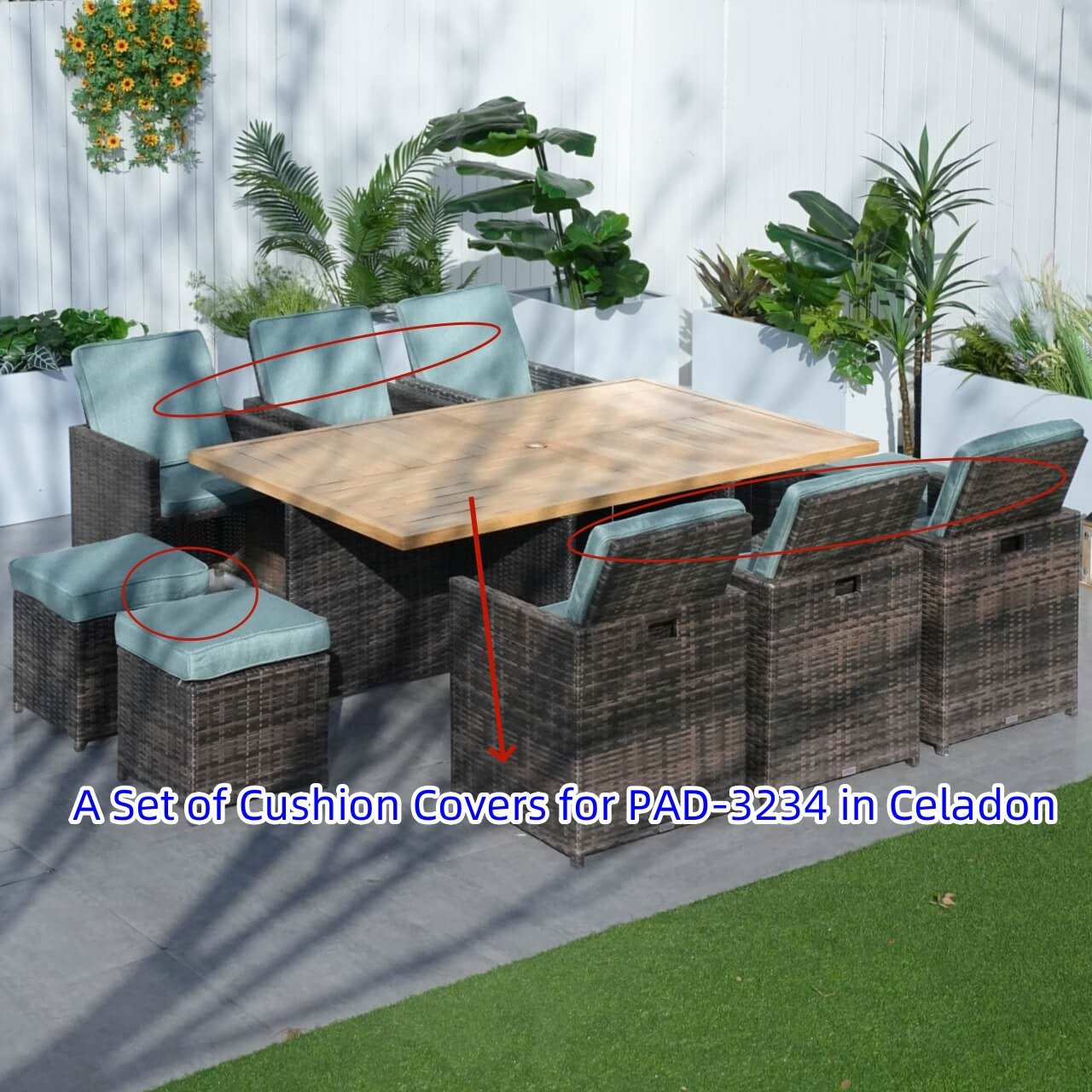 Cushion Covers for Whole Set of PAD - 3234 - Direct Wicker