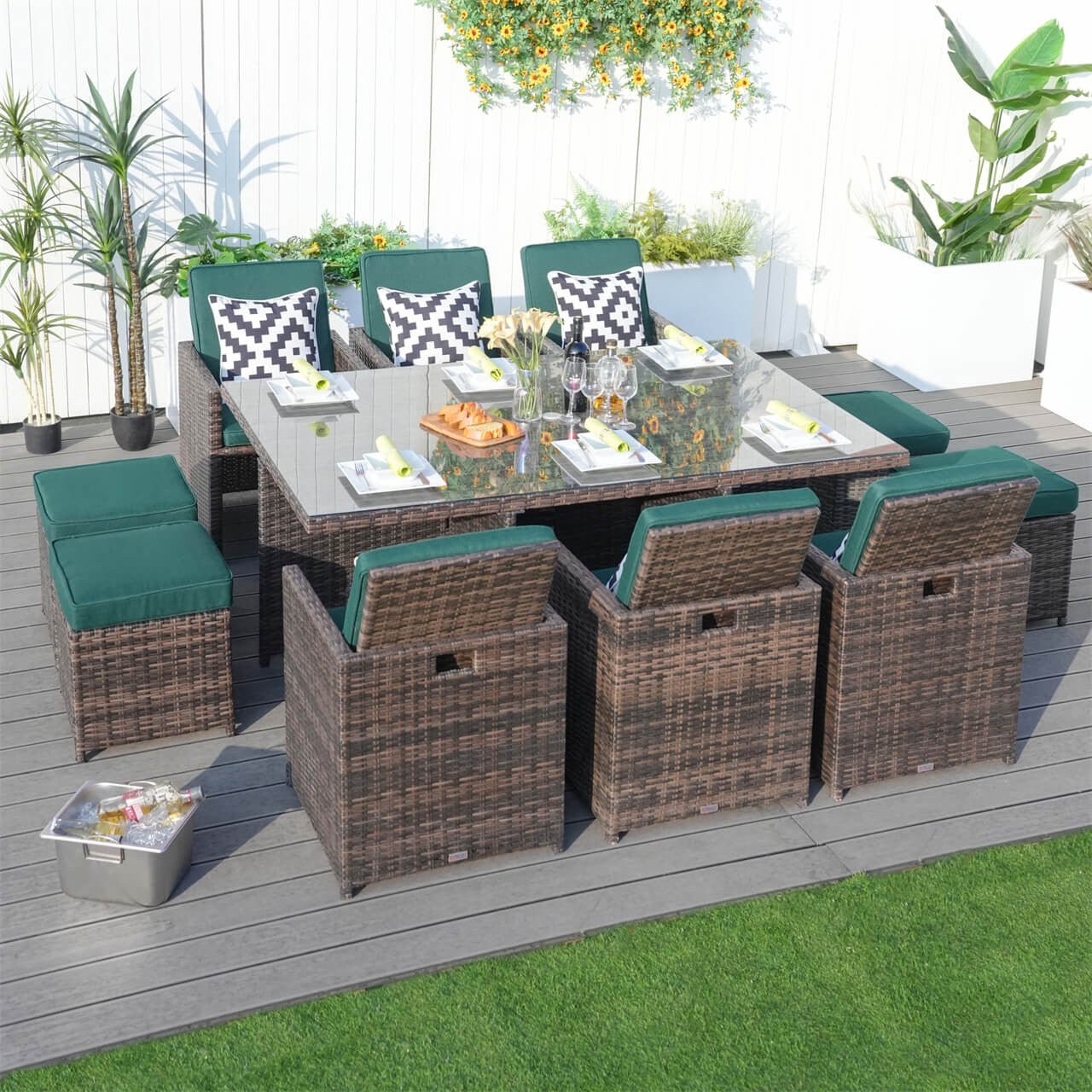 Customer Order: Carmel 6-Seater Cube Outdoor Dining Set (PAD-3234) - Direct Wicker