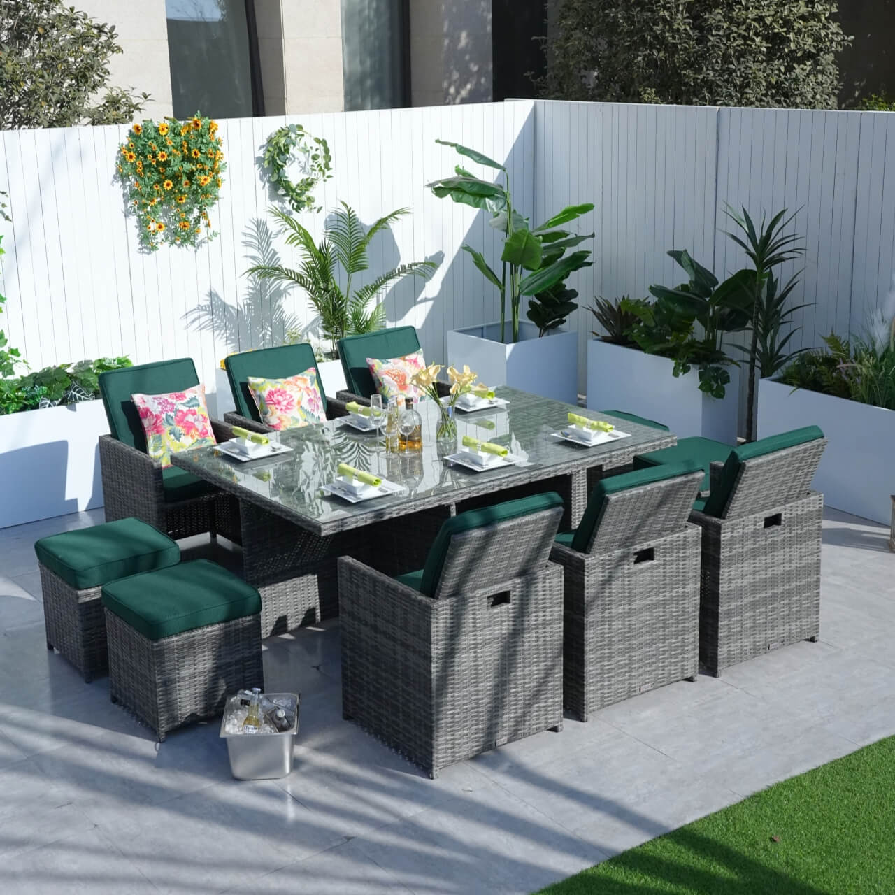 Customer Order: Carmel 6-Seater Cube Outdoor Dining Set (PAD-3234) - Direct Wicker