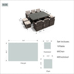 Customer Order: Carmel 6-Seater Cube Outdoor Dining Set (PAD-3234) - Direct Wicker