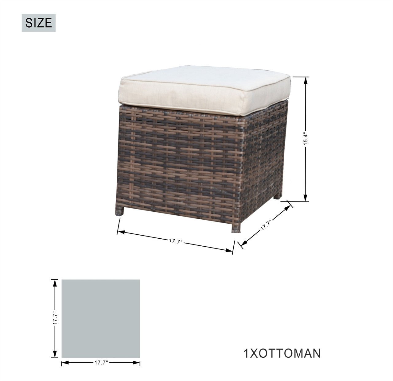 Customer Order: Carmel 6-Seater Cube Outdoor Dining Set (PAD-3234) - Direct Wicker