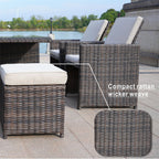 Customer Order: Carmel 6-Seater Cube Outdoor Dining Set (PAD-3234) - Direct Wicker