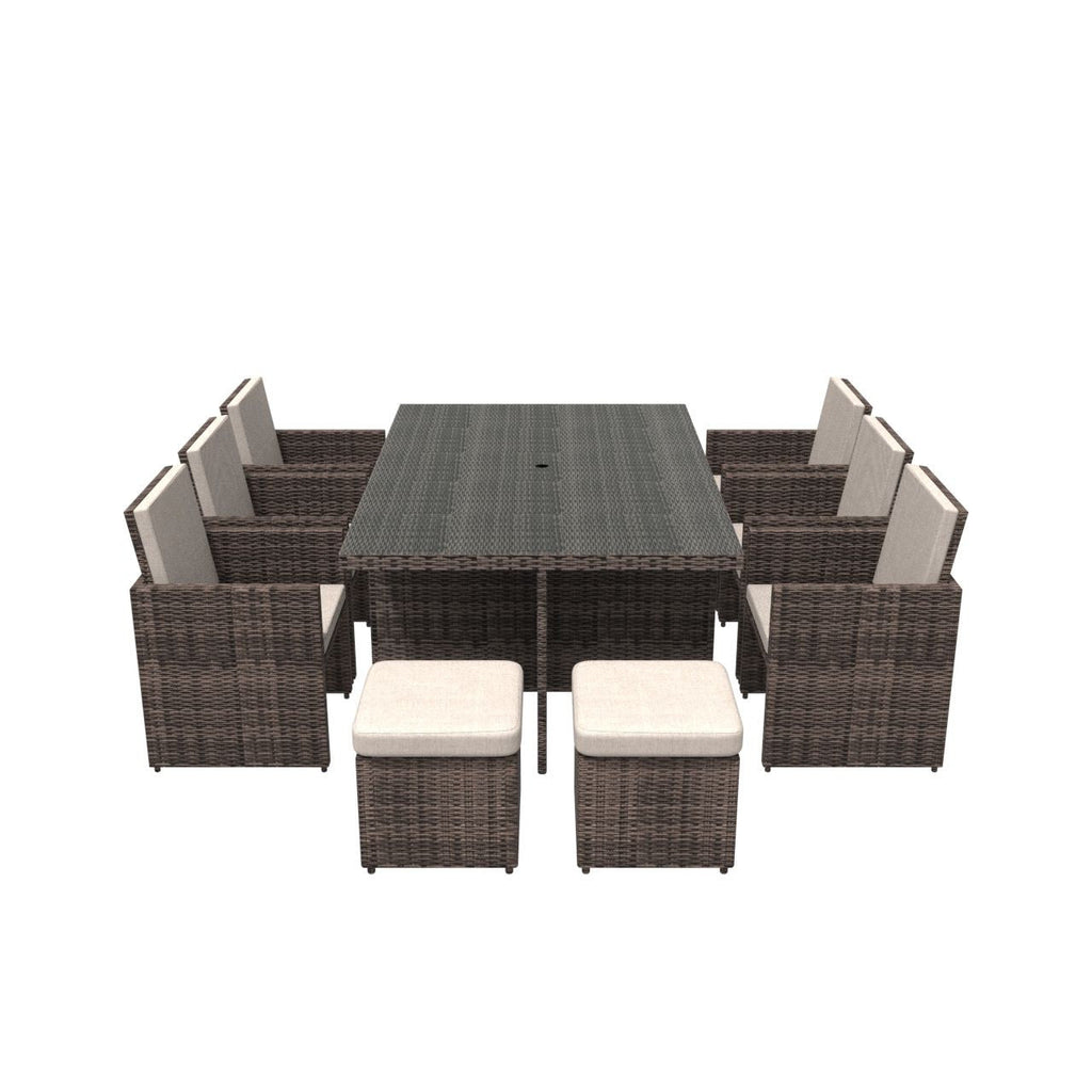 Customer Order: Carmel 6-Seater Cube Outdoor Dining Set (PAD-3234) - Direct Wicker