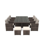 Customer Order: Carmel 6-Seater Cube Outdoor Dining Set (PAD-3234) - Direct Wicker
