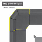 Dark Gray 8 - Piece Aluminum Patio Seating Sofa Set with Plush Cushions (PAS - 2327+2326+2326/7 - T) - Direct Wicker