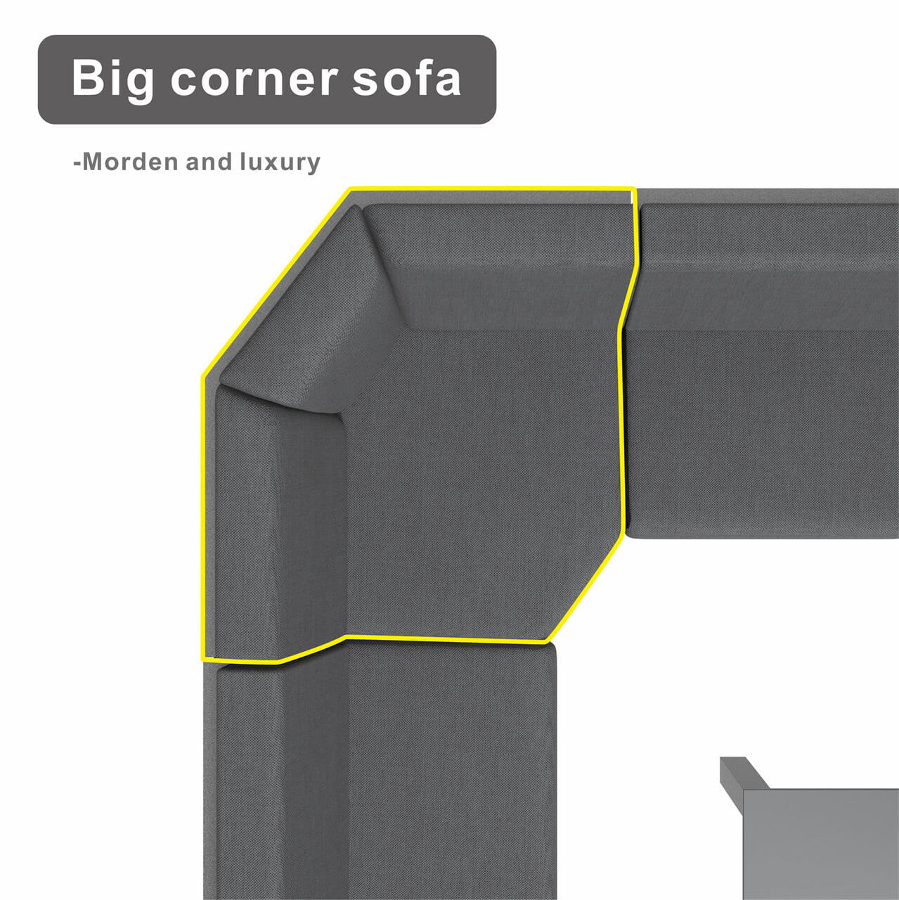 Dark Gray 8 - Piece Aluminum Patio Seating Sofa Set with Plush Cushions (PAS - 2327+2326+2326/7 - T) - Direct Wicker