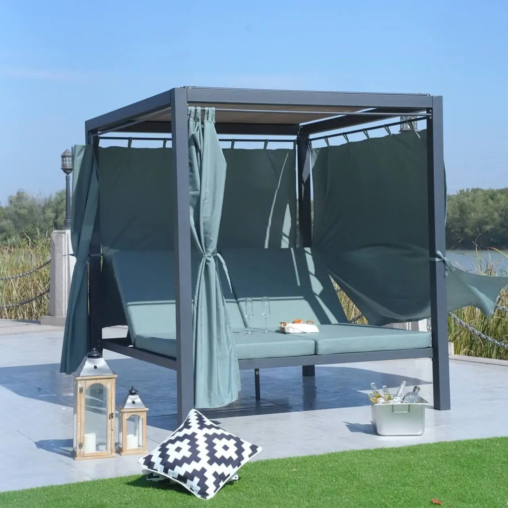 Daybed with Canopy for Outdoor Use (PAL - 1129B) - Direct Wicker