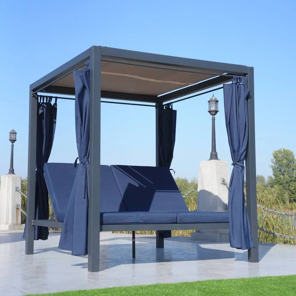 Daybed with Canopy for Outdoor Use (PAL - 1129B) - Direct Wicker