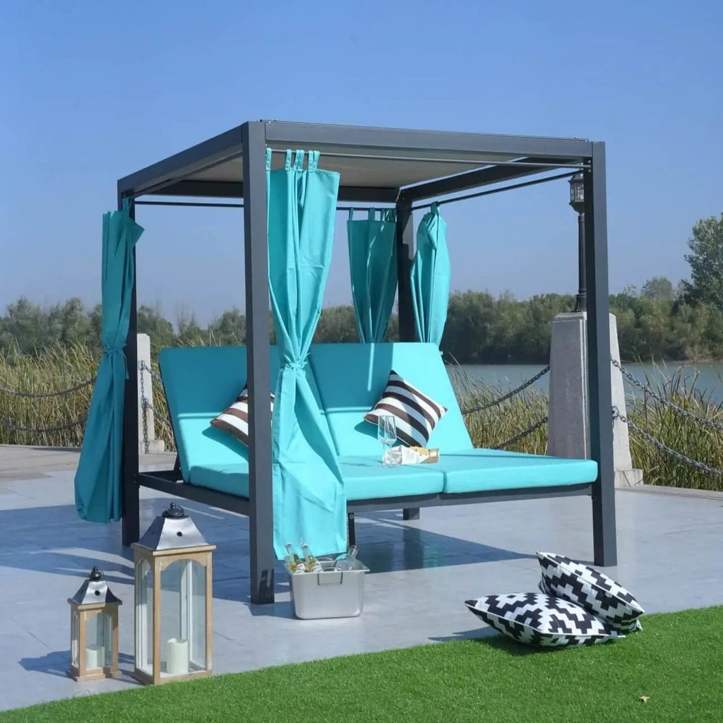 Daybed with Canopy for Outdoor Use (PAL - 1129B) - Direct Wicker