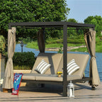 Daybed with Canopy for Outdoor Use (PAL - 1129B) - Direct Wicker