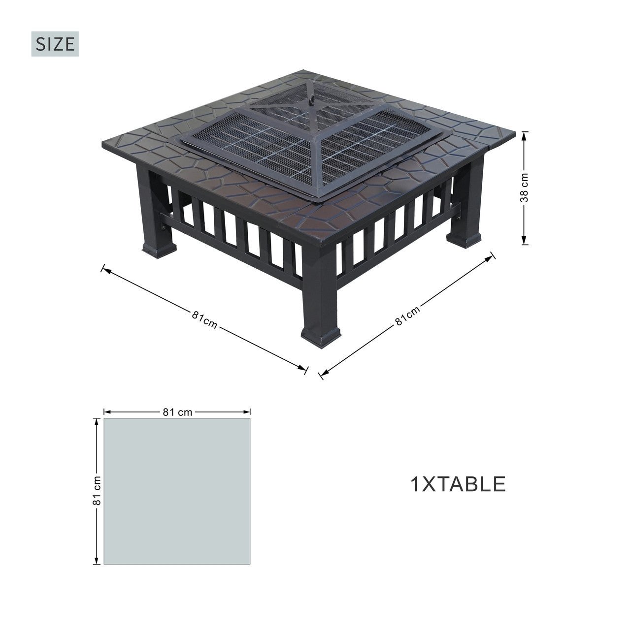 Detachable Brazier Stand for Outdoor Heating & Barbecue (MD - 6100) - Direct Wicker