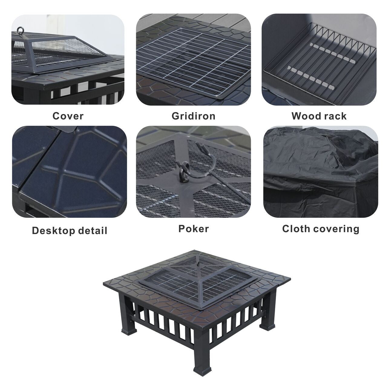 Detachable Brazier Stand for Outdoor Heating & Barbecue (MD - 6100) - Direct Wicker