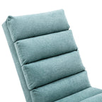 Ergonomic Electric Massage Chaise Lounge with Remote Control, Teal Linen Upholstery (W39539623) - Direct Wicker