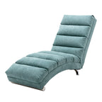 Ergonomic Electric Massage Chaise Lounge with Remote Control, Teal Linen Upholstery (W39539623) - Direct Wicker