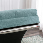 Ergonomic Electric Massage Chaise Lounge with Remote Control, Teal Linen Upholstery (W39539623) - Direct Wicker