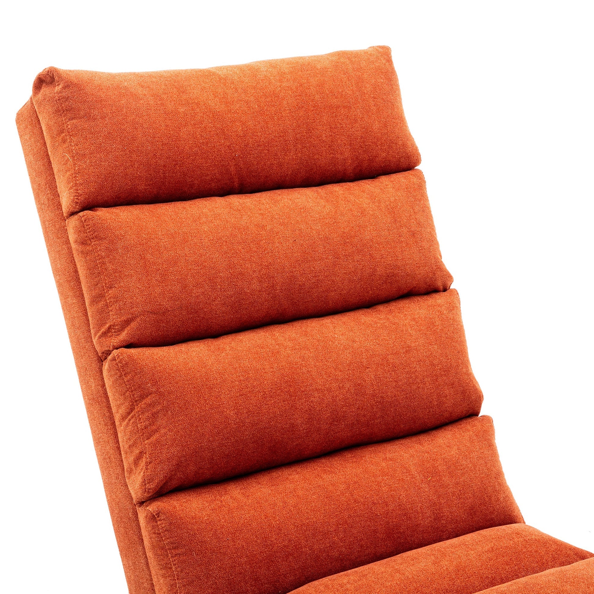 Ergonomic Linen Massage Chaise Lounge with Remote Control, Orange, 5 Modes (W39539622) - Direct Wicker