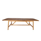 Expandable Solid Wood Dining Table – 86”–109” Rustic Outdoor Table - Direct Wicker