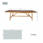 Expandable Solid Wood Dining Table – 86”–109” Rustic Outdoor Table - Direct Wicker