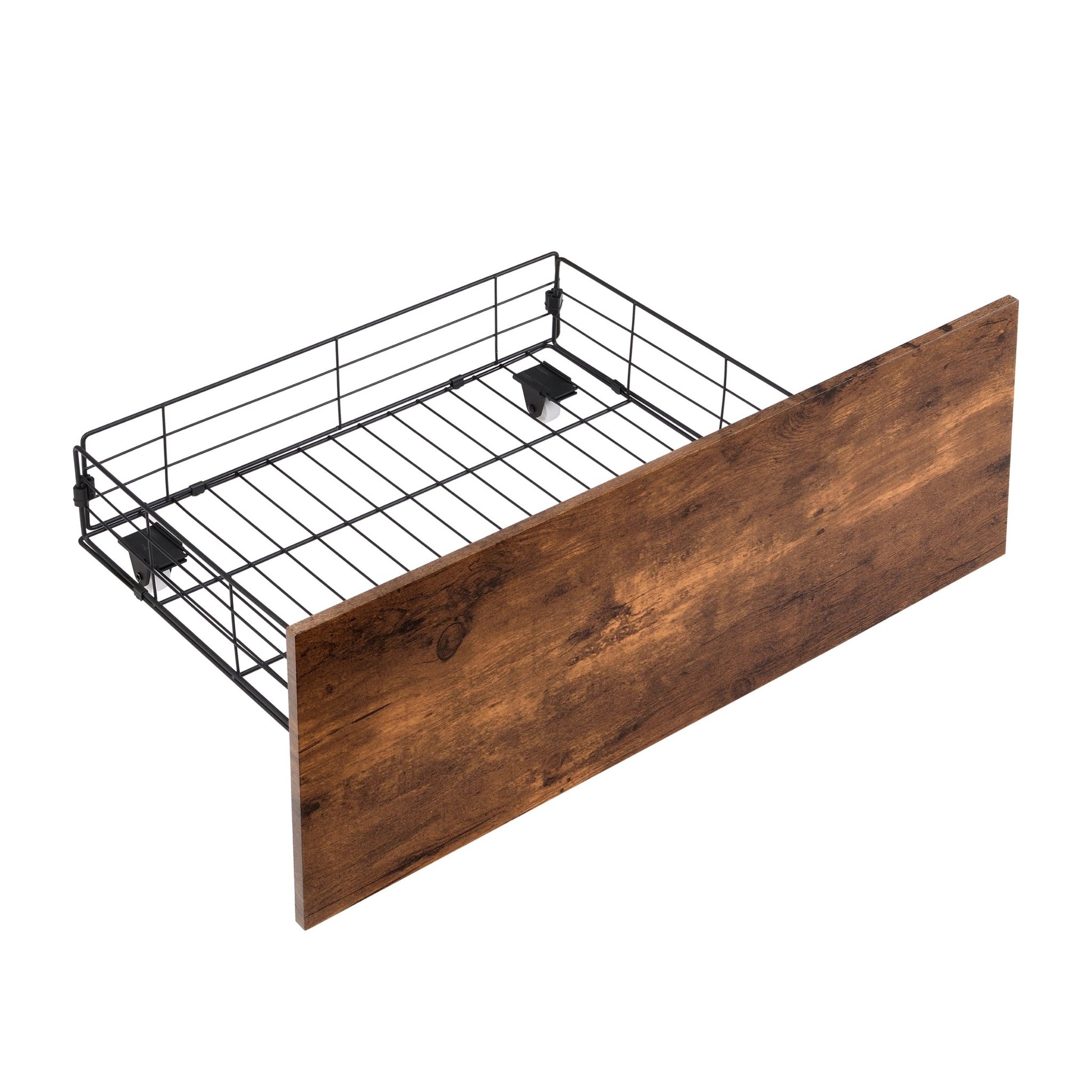 Full Size Bed Frame with Storage Headboard and 2 Drawers, LED Lights Bed (W1916126252) - Direct Wicker