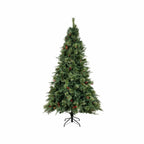 Full Unlit Artificial Christmas Tree with Red Berries, Pine Cones & Dense PVC Branches – 6.5 FT, 7.5 FT & 8.5 FT (PAT-012) - Direct Wicker