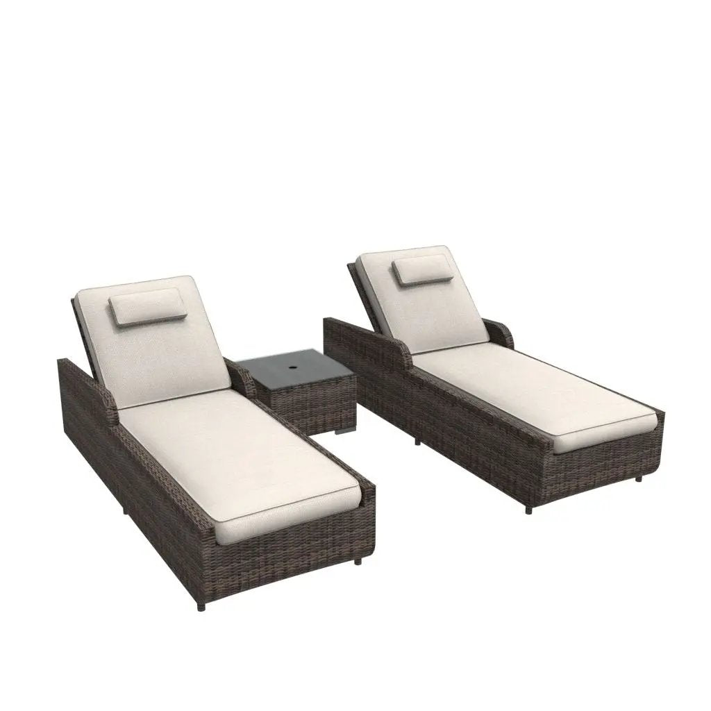 Gray Cushions for Outdoor Chaise Lounge (PAL-1127B-GR-Cushion) - Direct Wicker