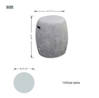 Grey Oval Cement Firepit Table with Gas Cylinder Cover (PAG - 24912) - Direct Wicker