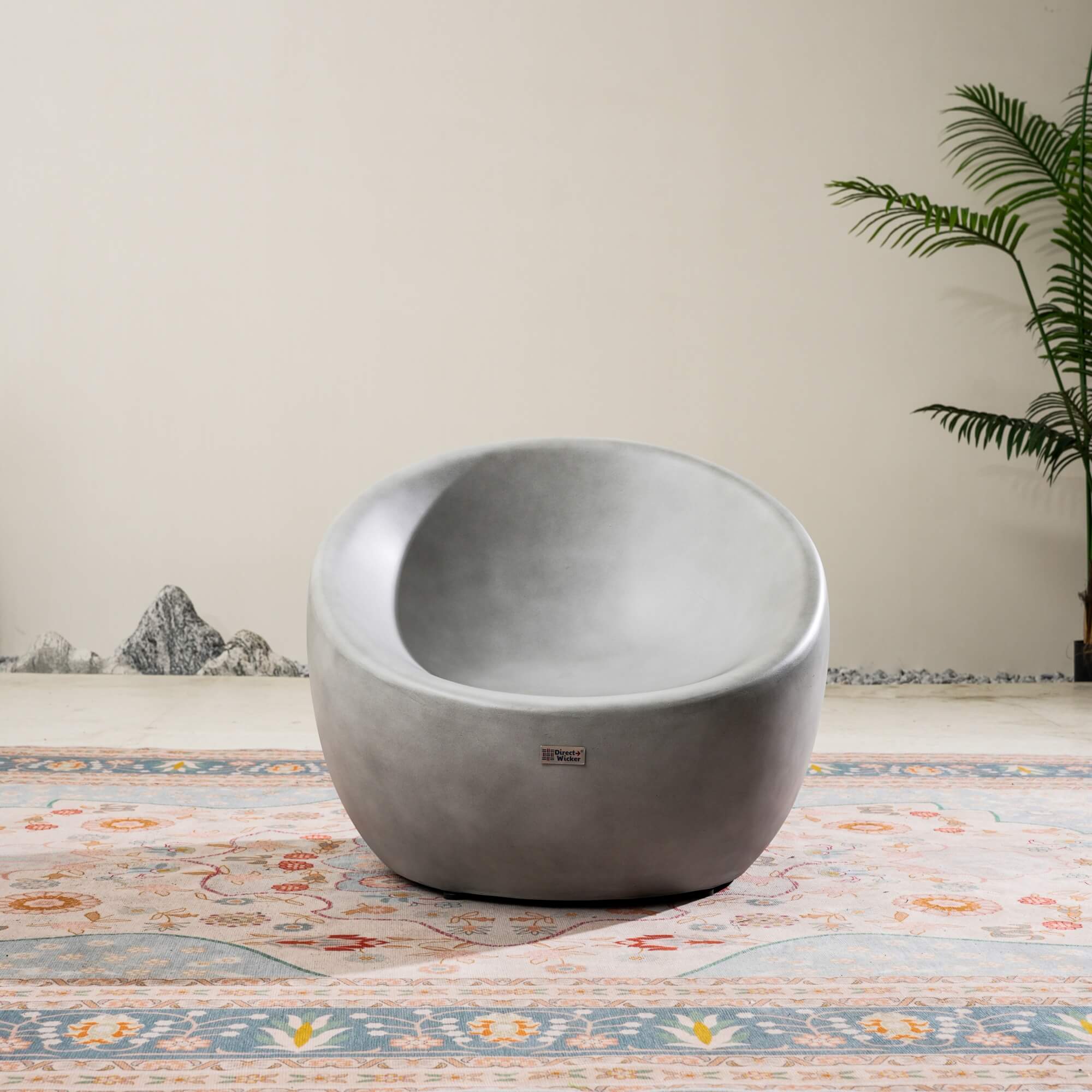 Grey Single Seat Sofa Chair (Small) – Terrafab Composite Material (PAC - 24925SC) - Direct Wicker