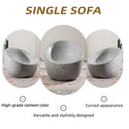 Grey Single Seat Sofa Chair (Small) – Terrafab Composite Material (PAC - 24925SC) - Direct Wicker