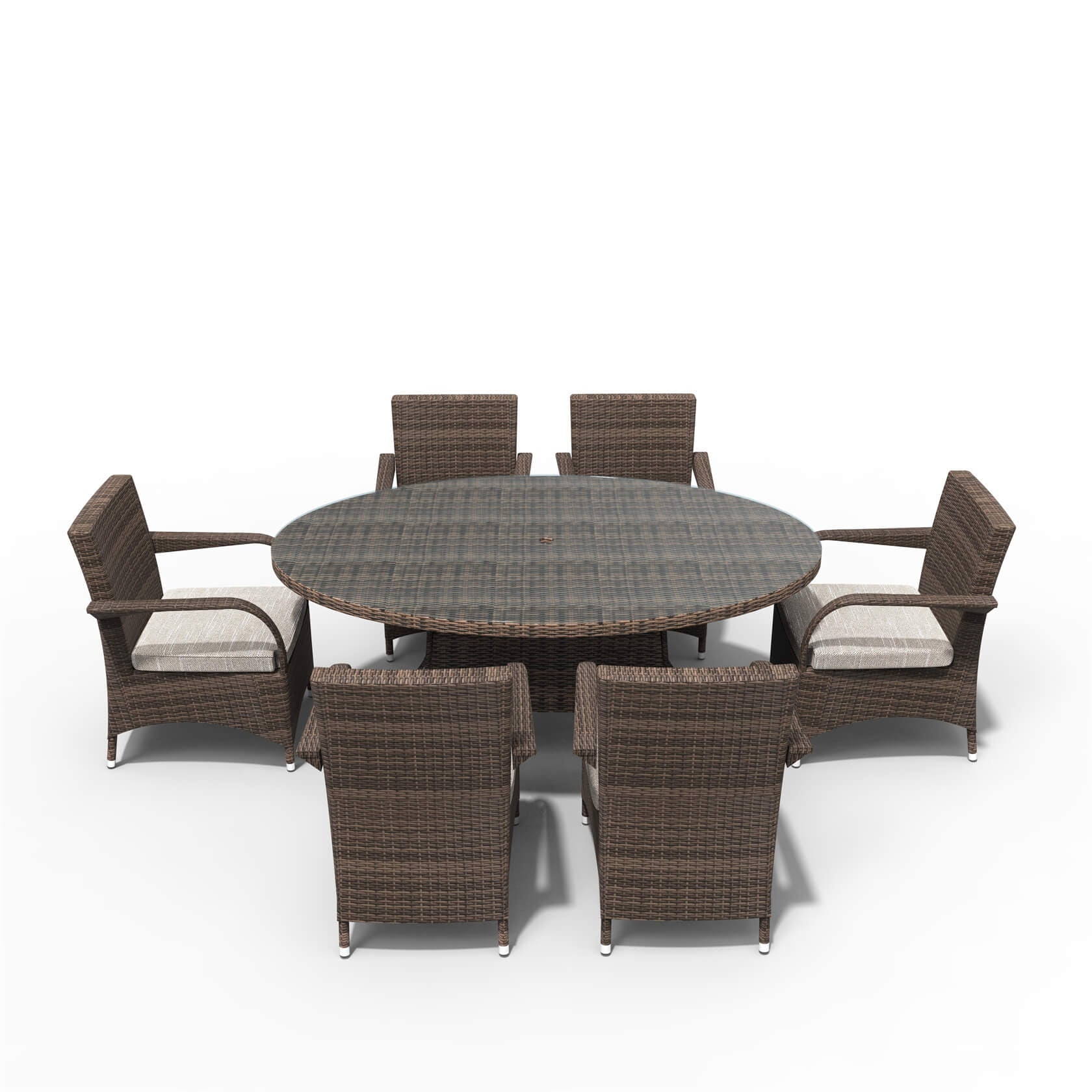 Hampton 6 - Seater Outdoor Dining Set – Oval Dining Table (PAD - 1713+1122) - Direct Wicker