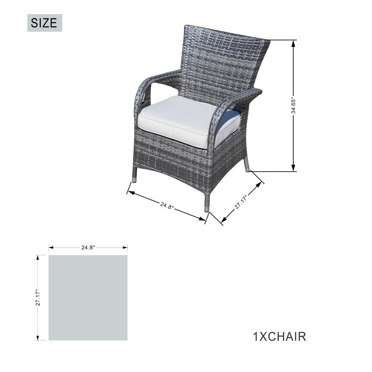 Hampton 6 - Seater Outdoor Dining Set - Round Dining Table (PAD - 1122) - Direct Wicker